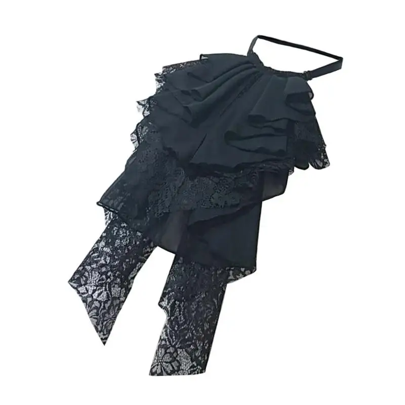 Jabot Dentelle Femme - Col Gothique Noir ou Blanc - Image 5