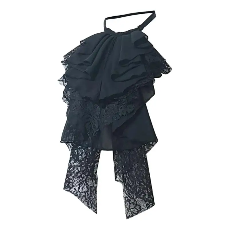 Jabot Dentelle Femme - Col Gothique Noir ou Blanc - Image 6