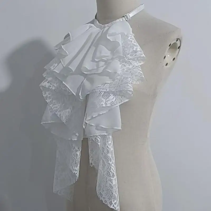 Jabot Dentelle Femme - Col Gothique Noir ou Blanc - Image 7