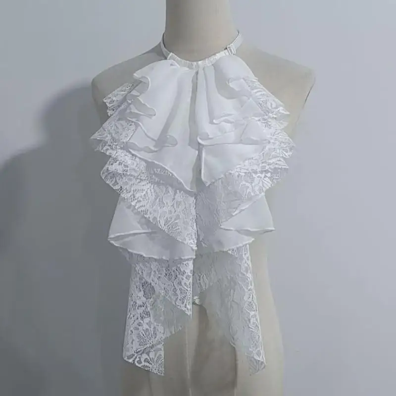 Jabot Dentelle Femme - Col Gothique Noir ou Blanc - Image 8