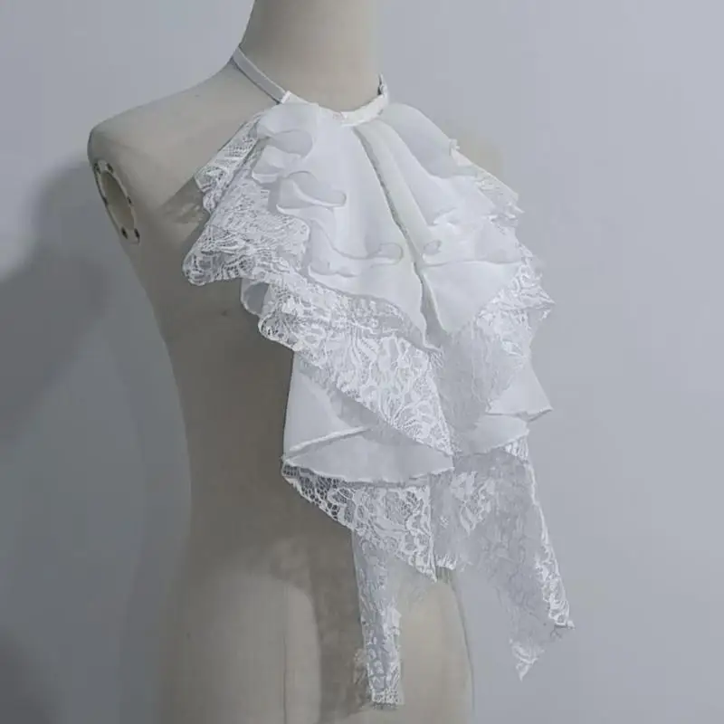 Jabot Dentelle Femme - Col Gothique Noir ou Blanc - Image 9