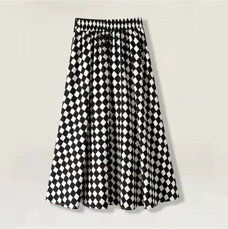 Jupe Noire et Blanche à Carreaux — Style Vichy - Image 7