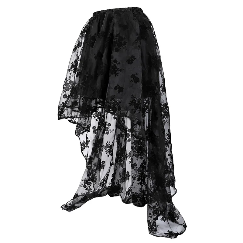 Jupe Vintage Grande Taille — Fleurs Steampunk - Image 4