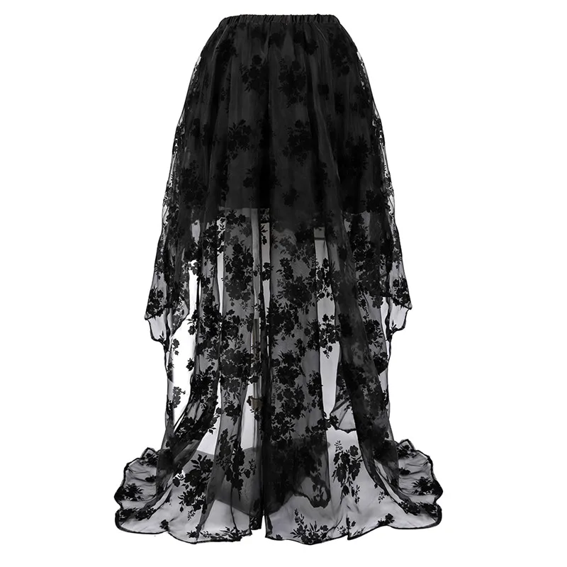 Jupe Vintage Grande Taille — Fleurs Steampunk - Image 5
