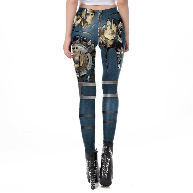 Legging Steampunk Bleu - Image 3