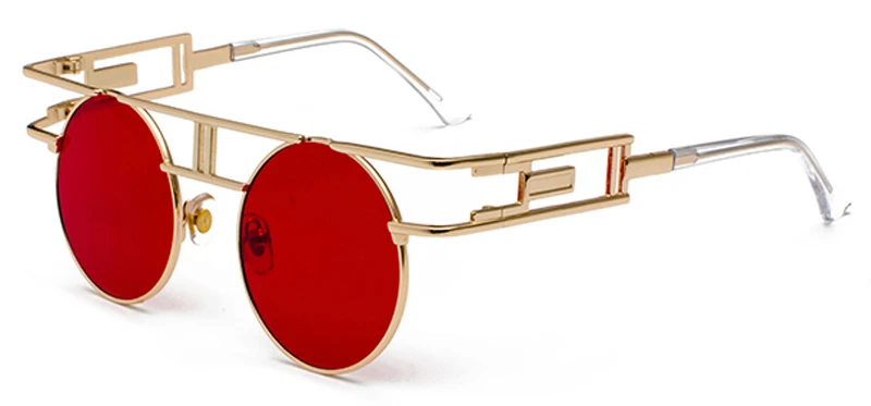 Lunettes Verres Rouges — Steampunk Style - Image 3