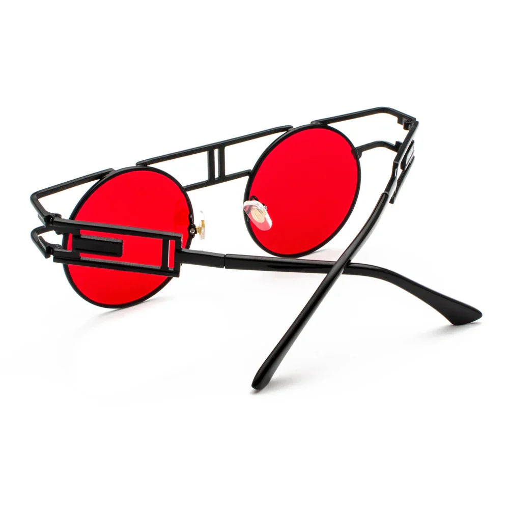 Lunettes Verres Rouges — Steampunk Style - Image 4
