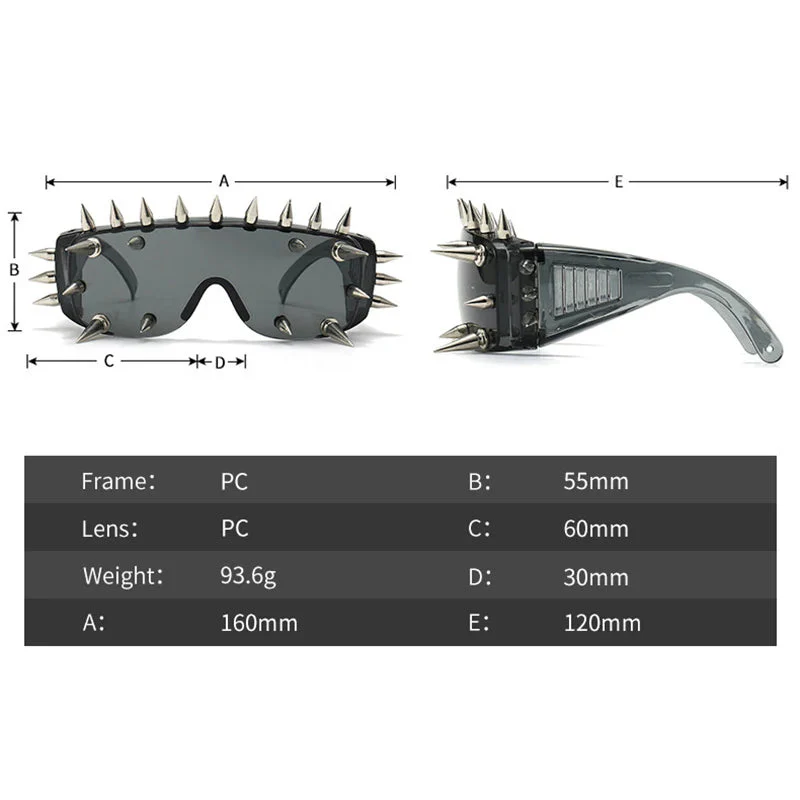 Lunettes Steam Punk — Silver Spike - Image 5