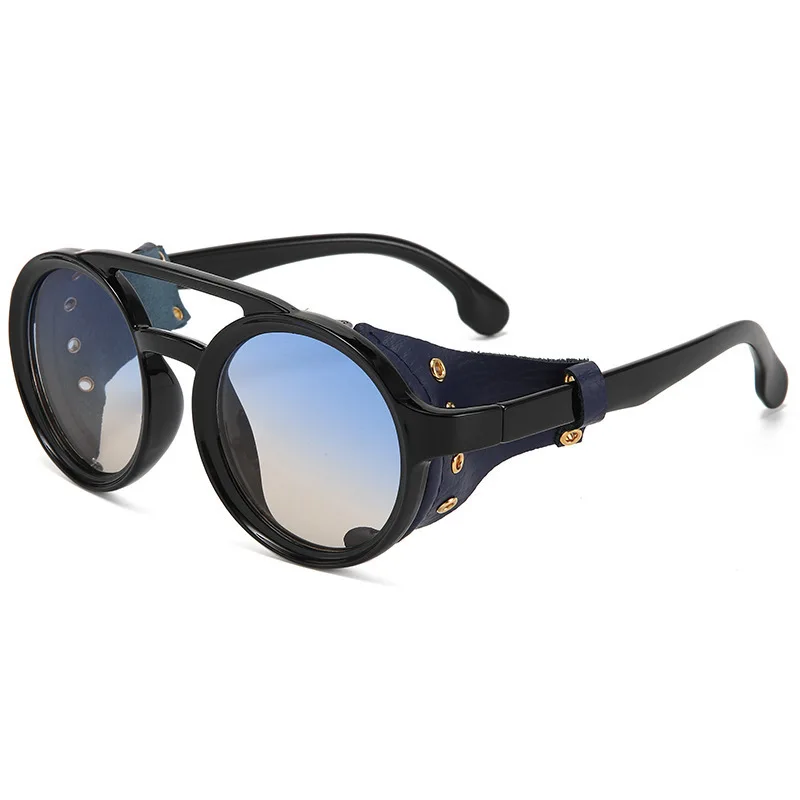 Lunettes Steampunk Cuir Riveté - Rondes Rétro - Image 21