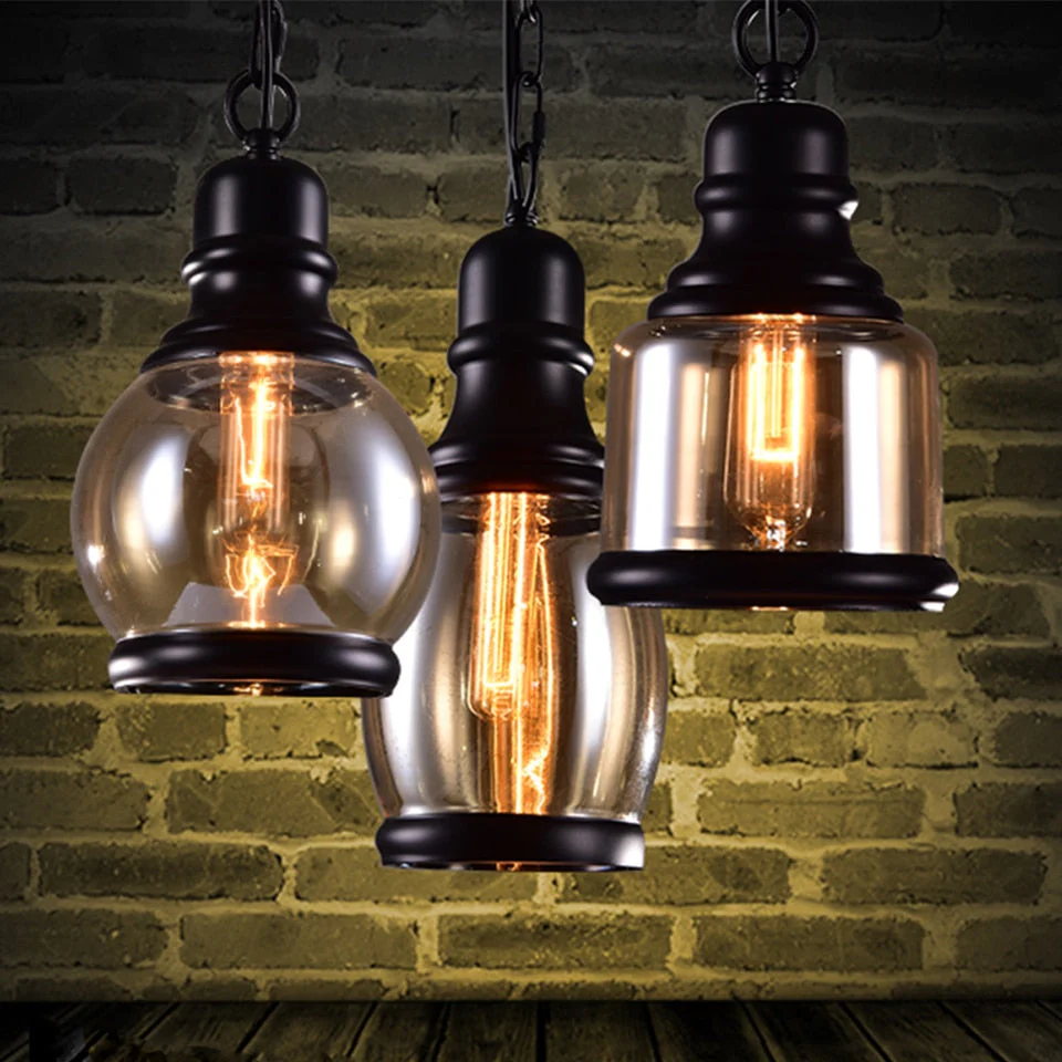 Lustre Steampunk — Verre Ambré - Image 2