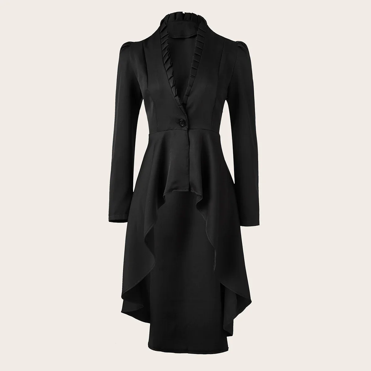 Manteau Léger Femme Steampunk — Rayé à encolure - Image 4