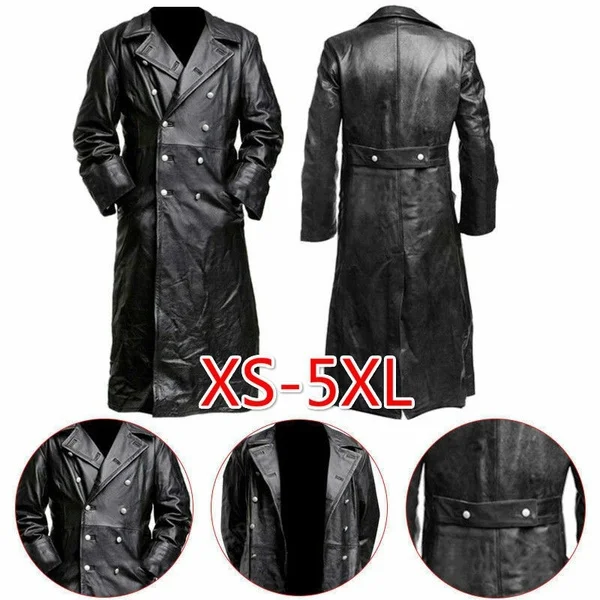Manteau Simili Cuir Homme — officier militaire allemand - Image 3