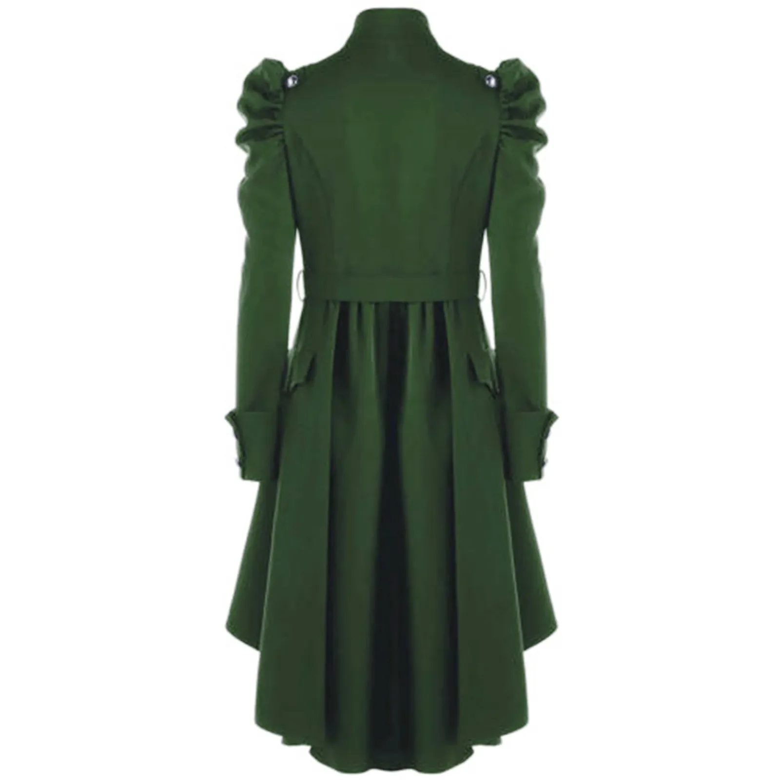 Manteau Long Gothique Femme — Col Mao Manches Gigot 5 Coloris Vintage Victorien - Image 10