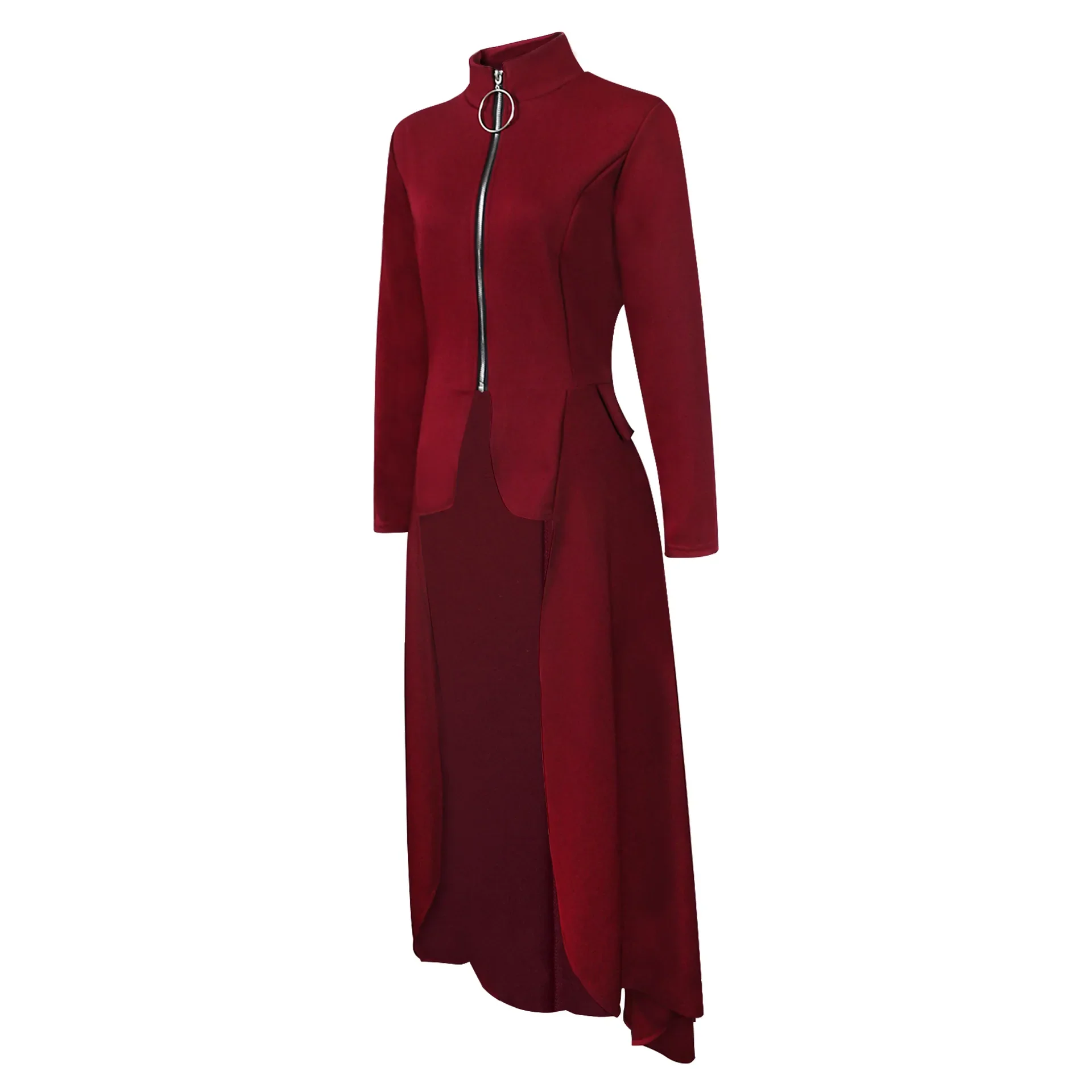 Manteau Vampire Femme - Long Gothique Asymétrique - Image 19