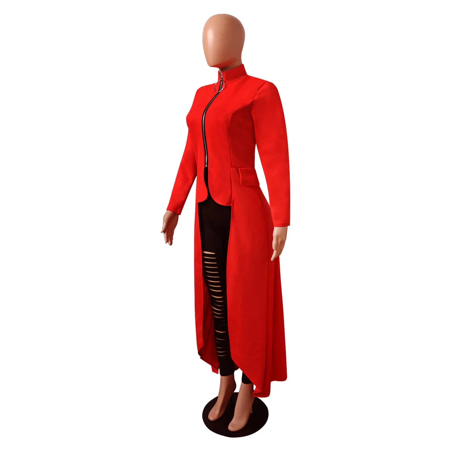 Manteau Vampire Femme - Long Gothique Asymétrique - Image 27