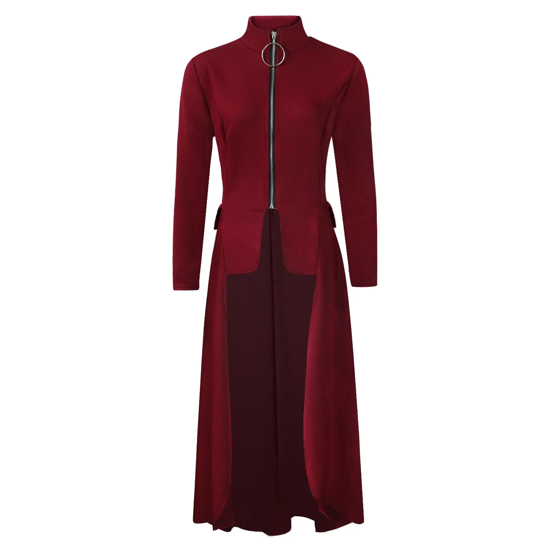 Manteau Vampire Femme - Long Gothique Asymétrique - Image 3