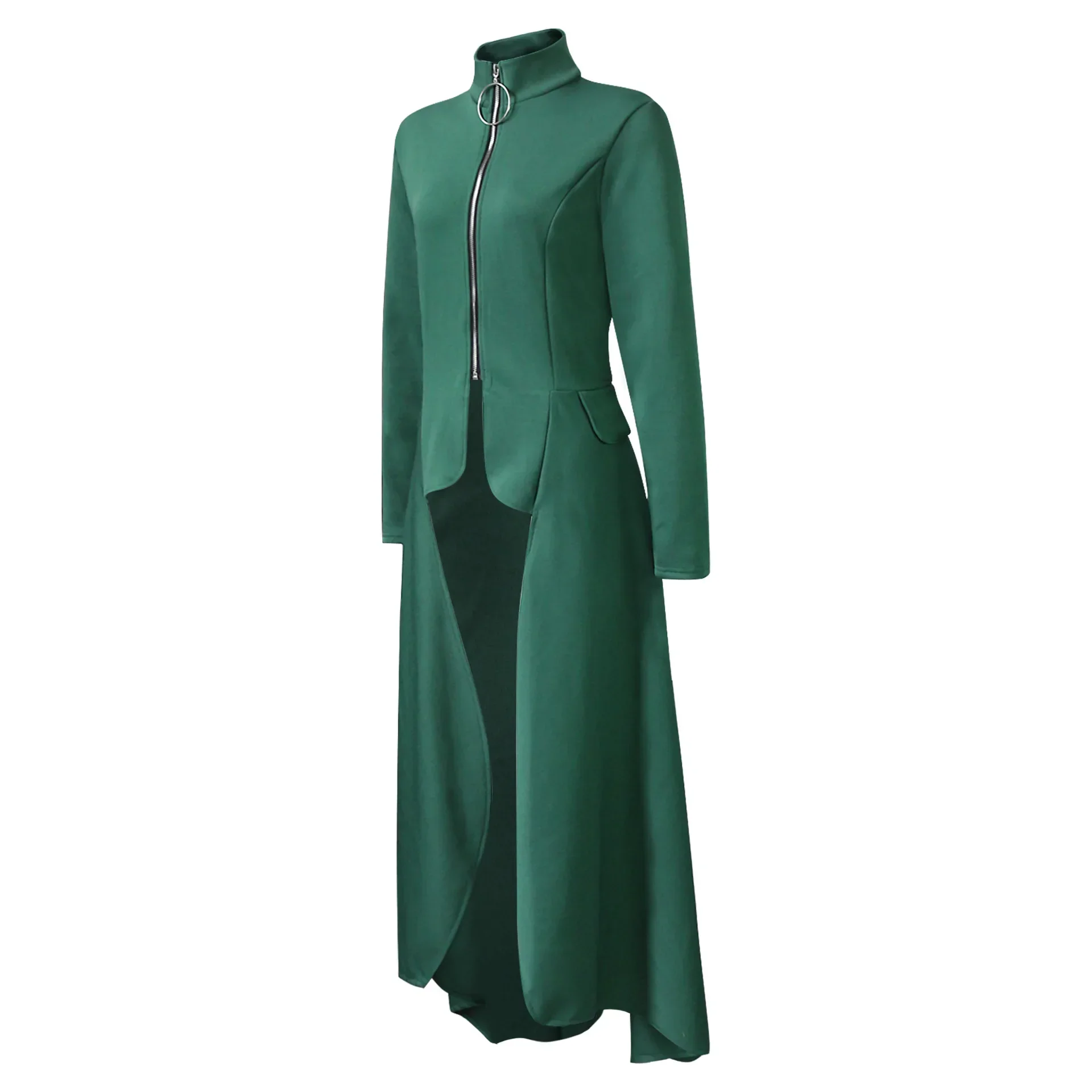Manteau Vampire Femme - Long Gothique Asymétrique - Image 34