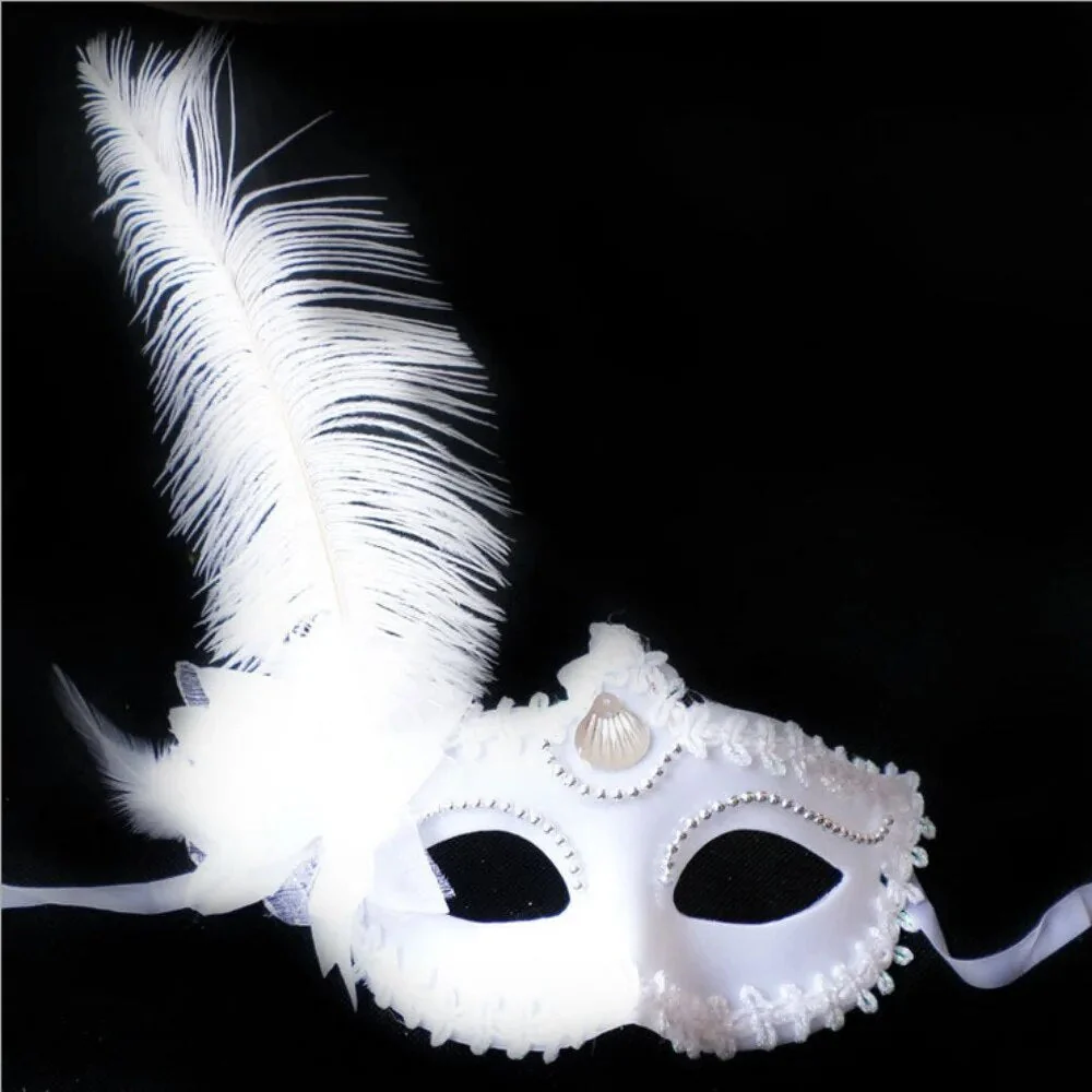 Masque Venitien Femme Noir ou Blanc - Image 5
