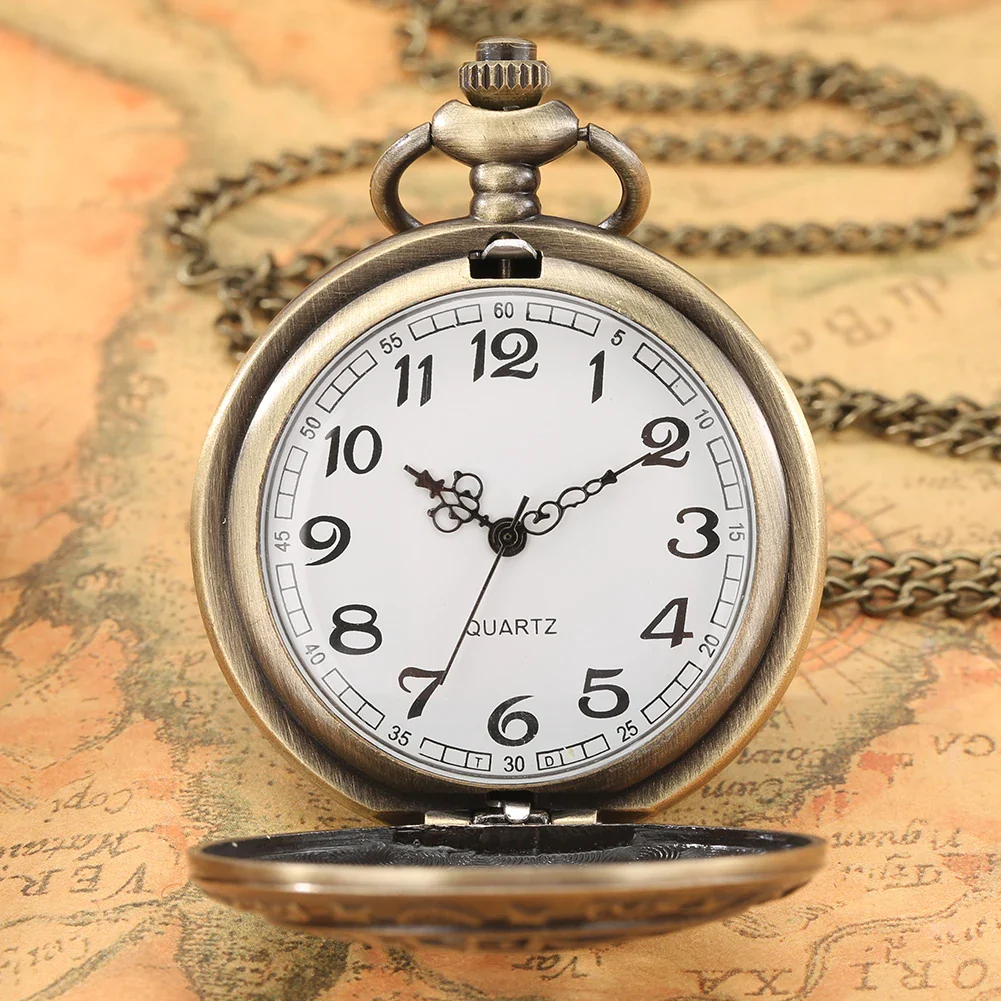 Montre à gousset steampunk à quartz — Étoiles creuses en bronze - Image 8