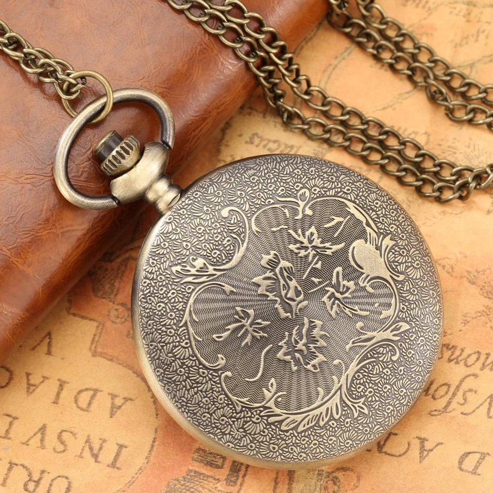 Montre à gousset steampunk à quartz — Étoiles creuses en bronze - Image 9
