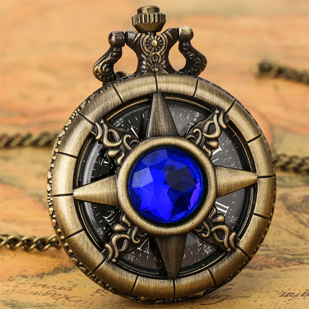 Montre a Gousset steampunk — soleil étoilé en bronze - Image 10