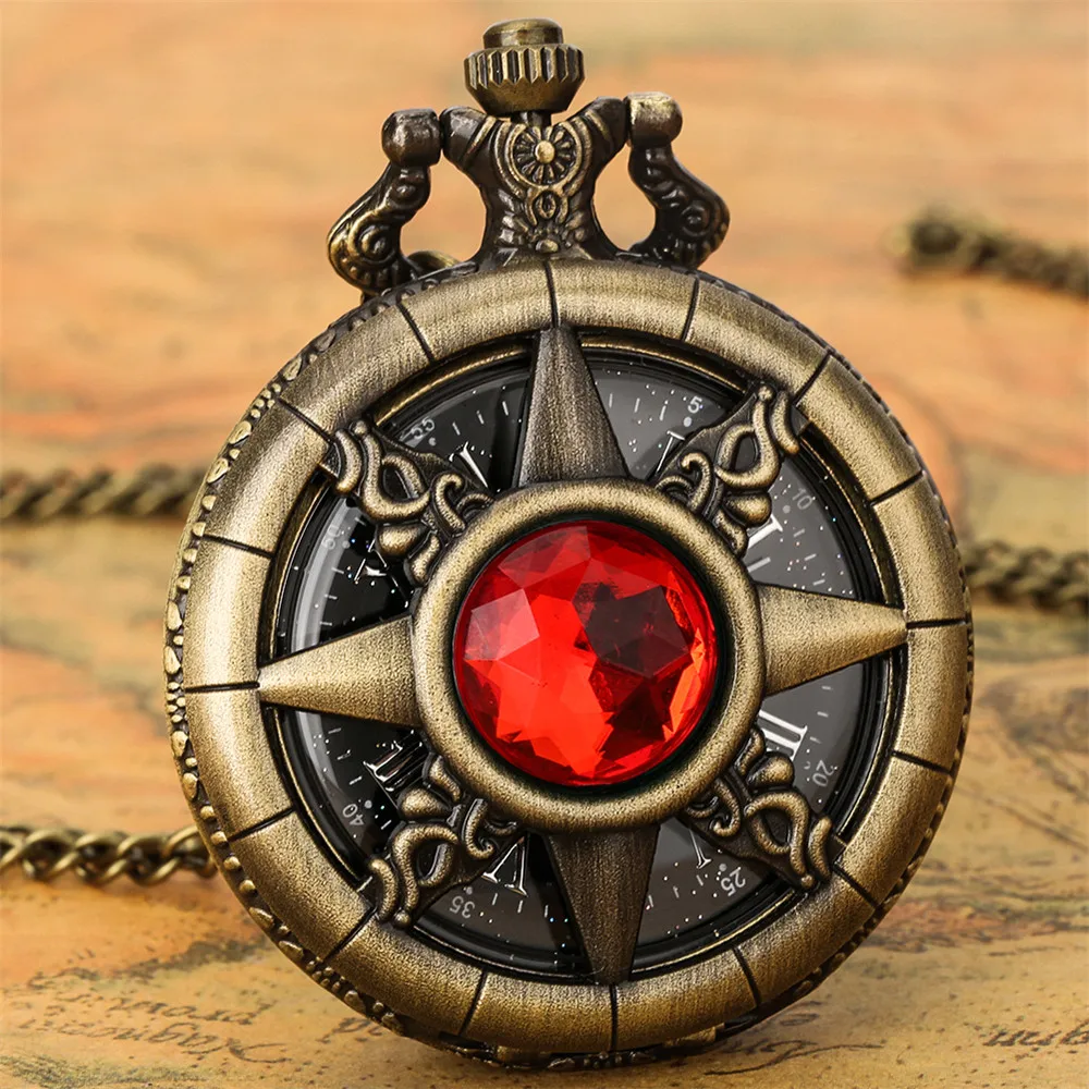 Montre a Gousset steampunk — soleil étoilé en bronze - Image 12
