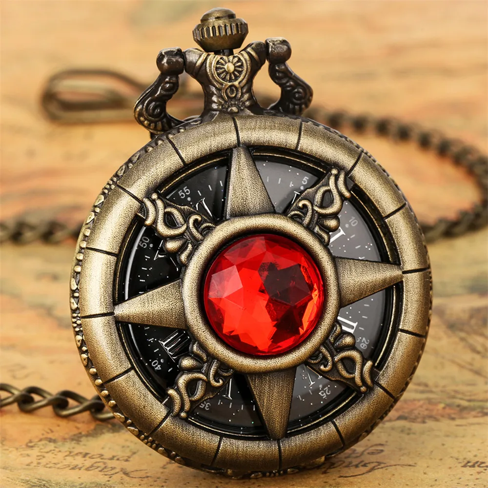 Montre a Gousset steampunk — soleil étoilé en bronze - Image 13