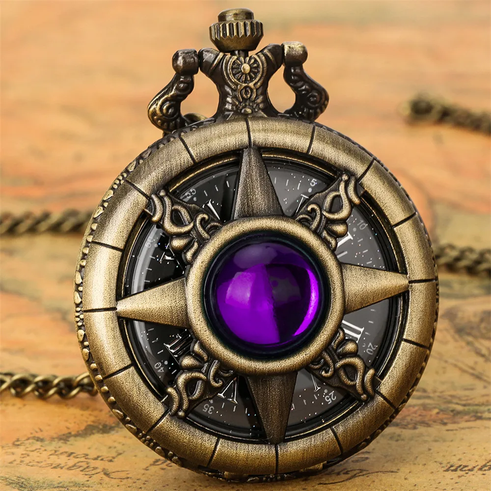 Montre a Gousset steampunk — soleil étoilé en bronze - Image 14