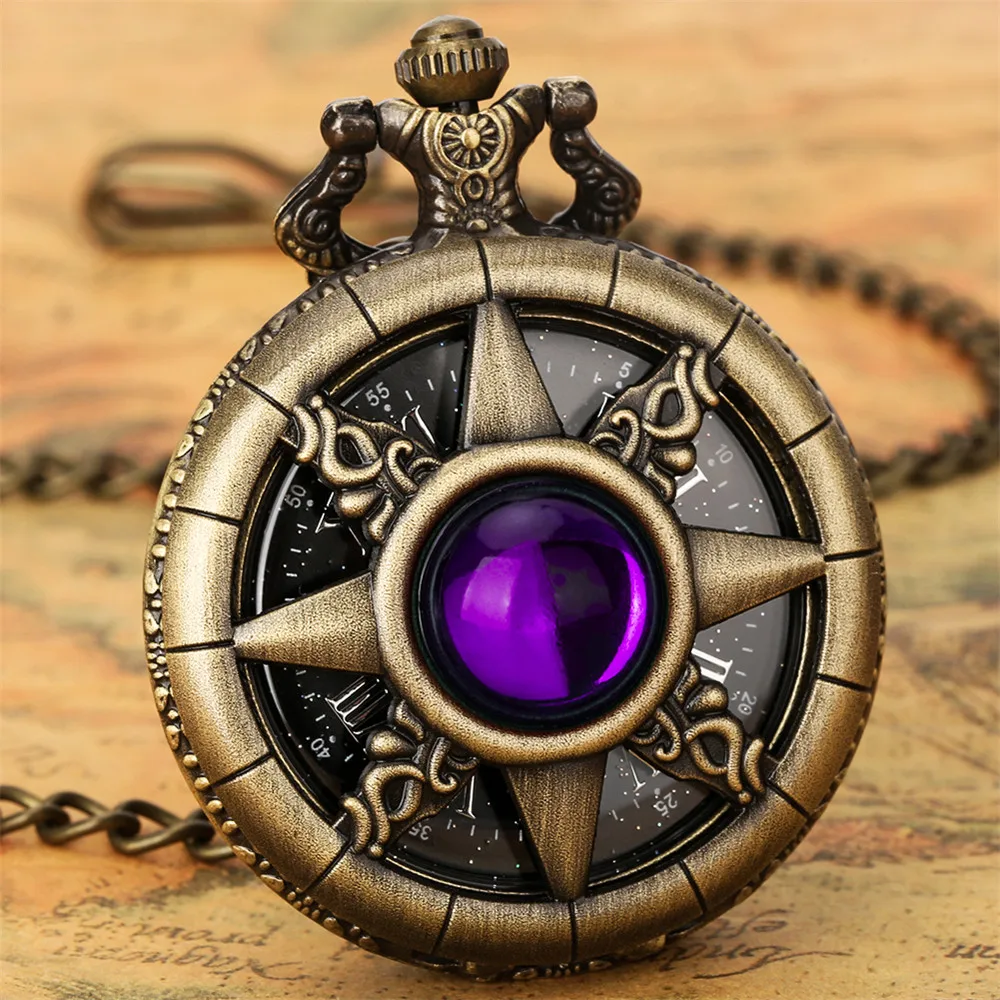 Montre a Gousset steampunk — soleil étoilé en bronze - Image 15