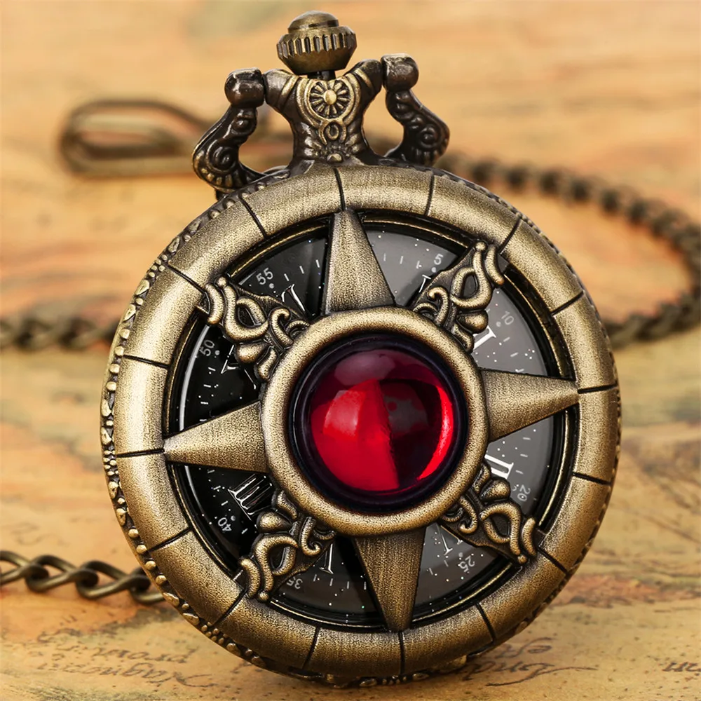 Montre a Gousset steampunk — soleil étoilé en bronze - Image 3