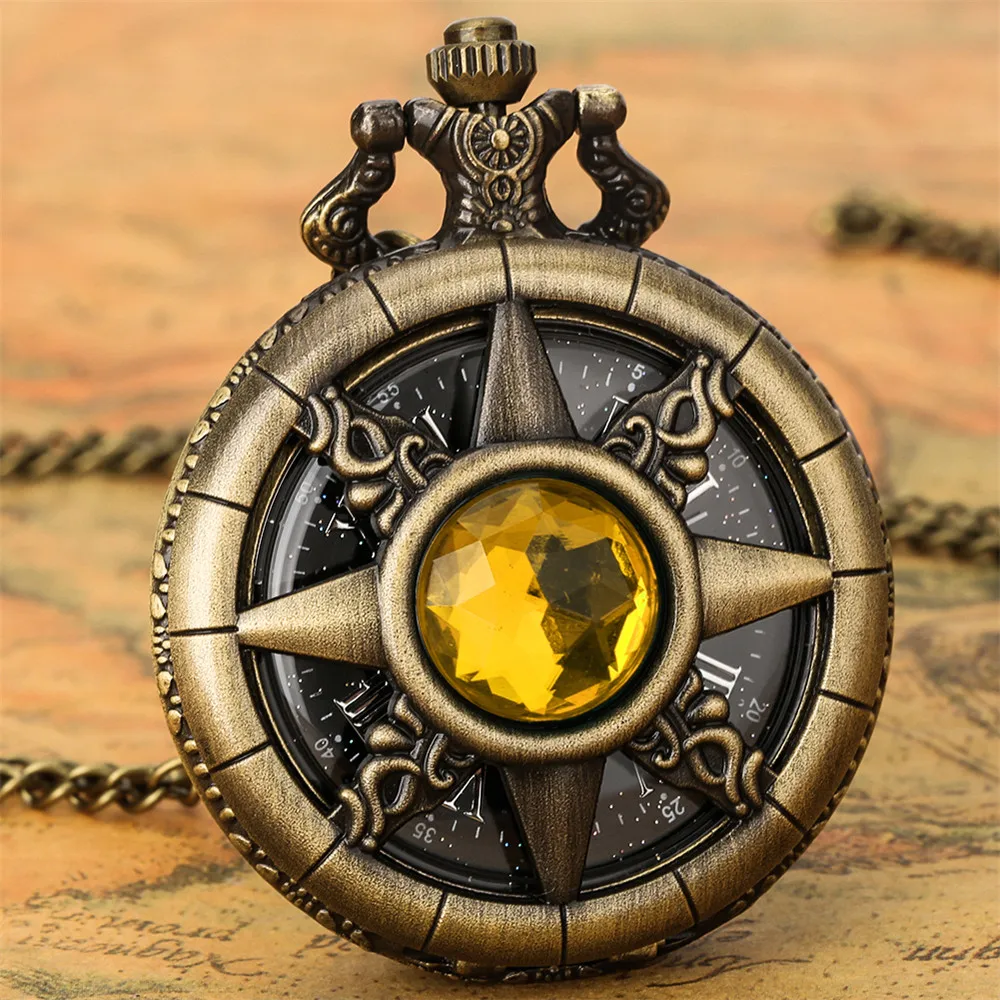 Montre a Gousset steampunk — soleil étoilé en bronze - Image 8