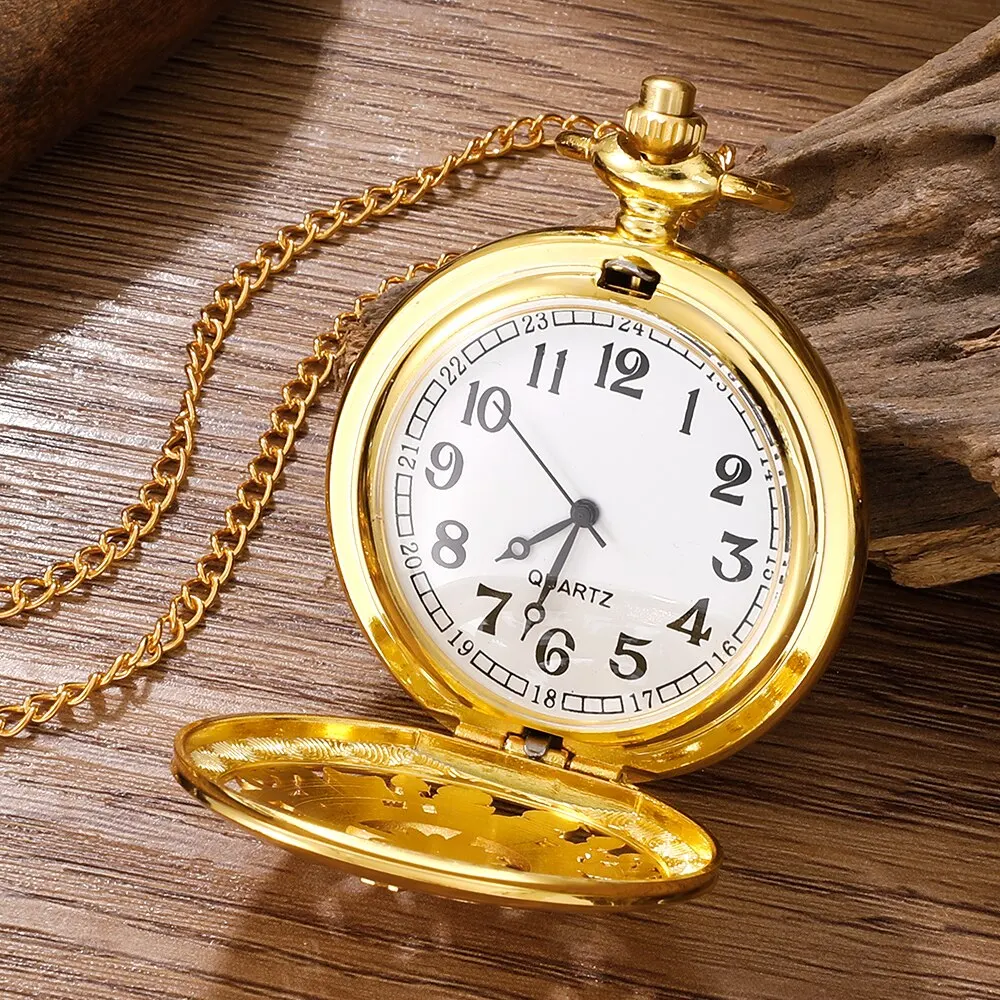 Montre de Poche Steampunk — Finition Or Antique (Quartz) - Image 3