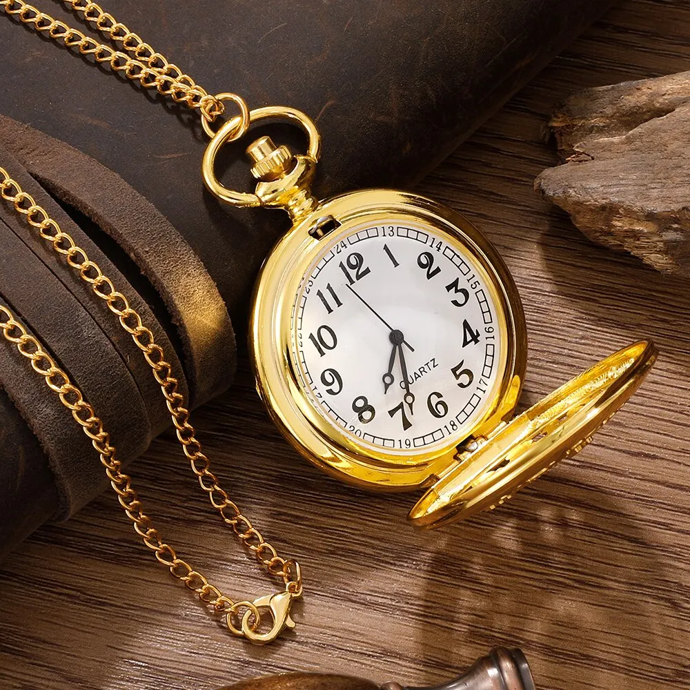 Montre de Poche Steampunk — Finition Or Antique (Quartz) - Image 5