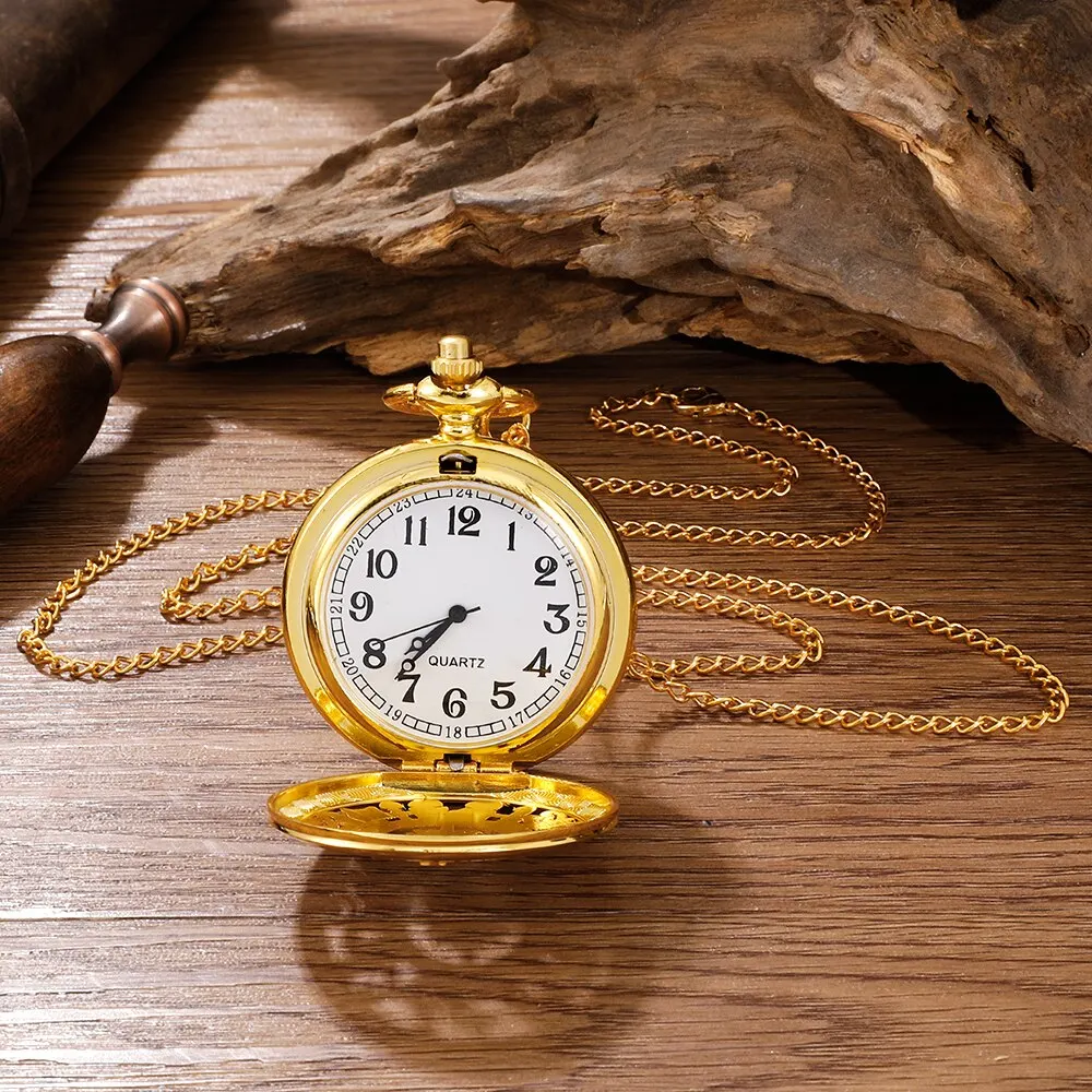 Montre de Poche Steampunk — Finition Or Antique (Quartz) - Image 6