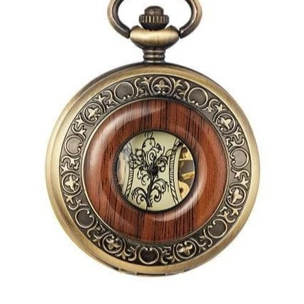 Montre Gousset en Bois — Corsaire Steampunk