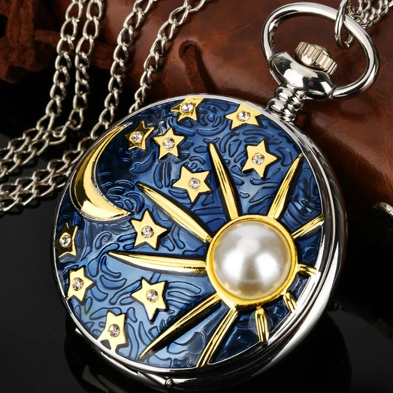 Montre à Gousset « Céleste » — Lune & Étoiles (Quartz) - Image 2
