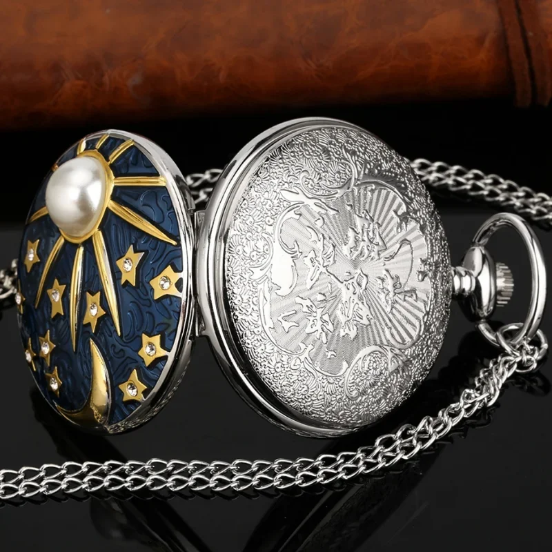 Montre à Gousset « Céleste » — Lune & Étoiles (Quartz) - Image 3