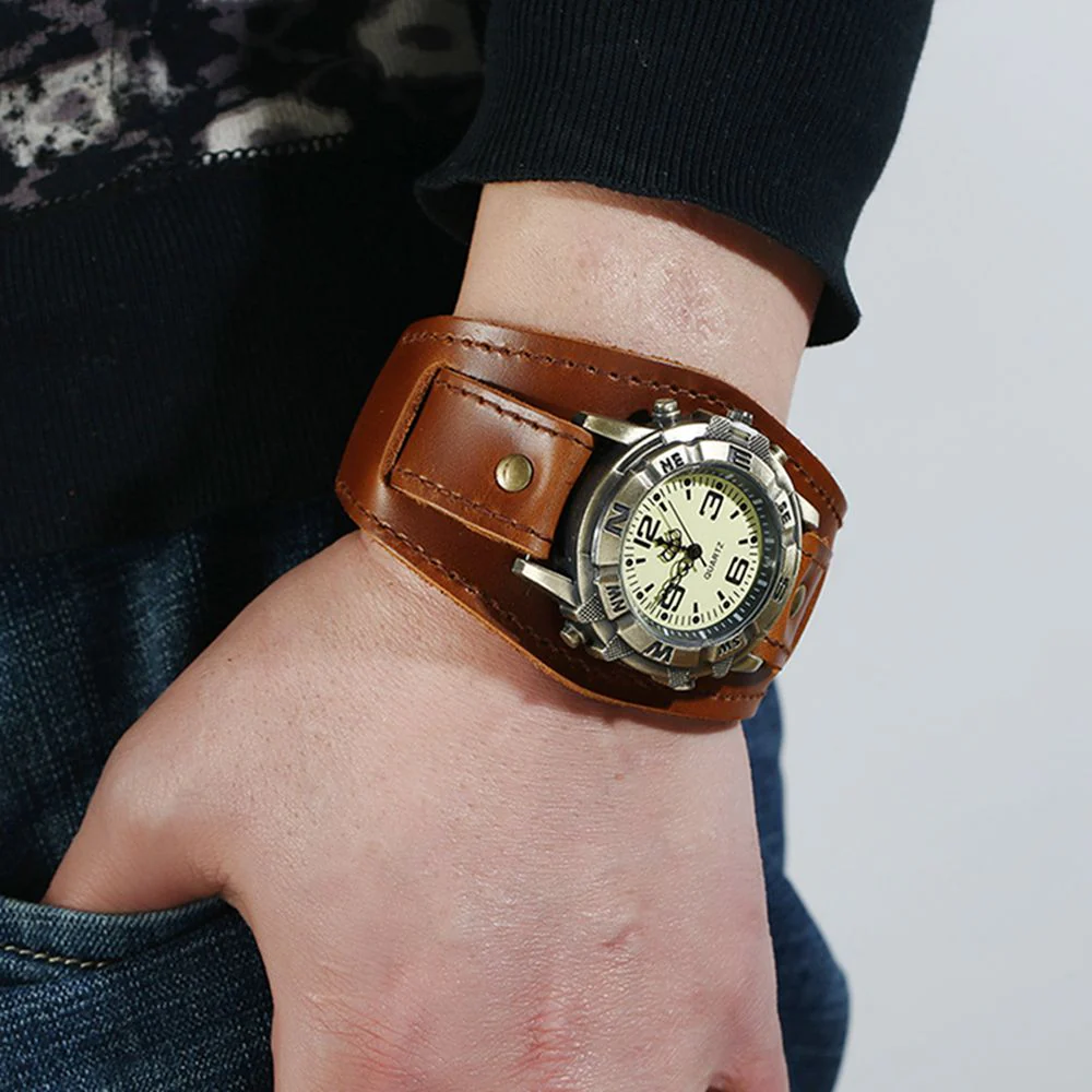 Montre Homme Cuir Marron Vintage — Jean Mermoz - Image 2