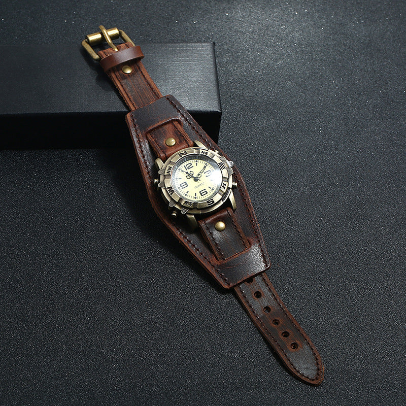 Montre Homme Cuir Marron Vintage — Jean Mermoz - Image 5