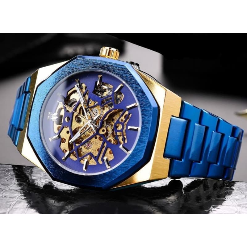 Montre Squelette — Steampunk Sapphire - Image 4