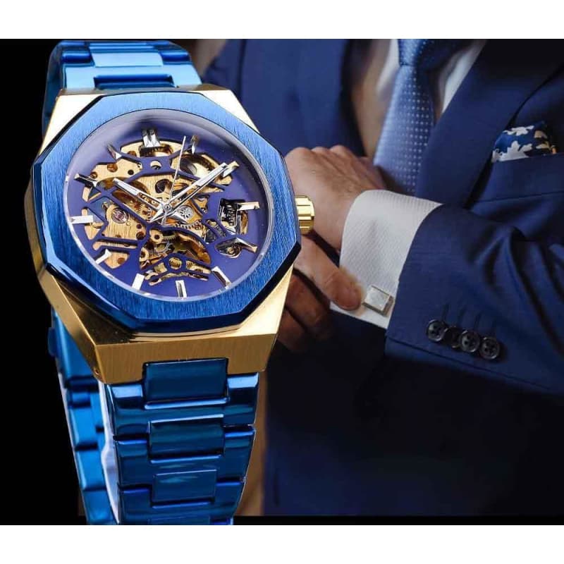 Montre Squelette — Steampunk Sapphire - Image 5