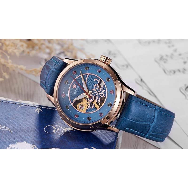 Montre Squelette Femme Bleue - Image 7