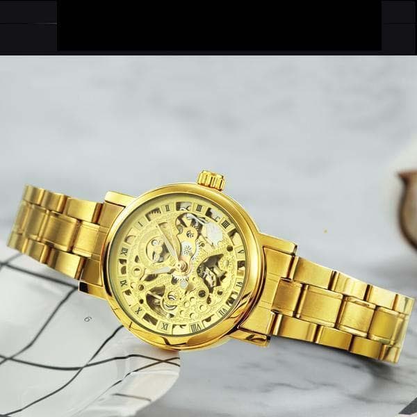 Montre Squelette Femme Plaqué Or - Image 3