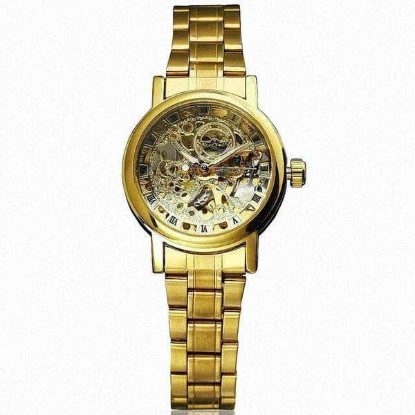 Montre Squelette Femme Plaqué Or - Image 4