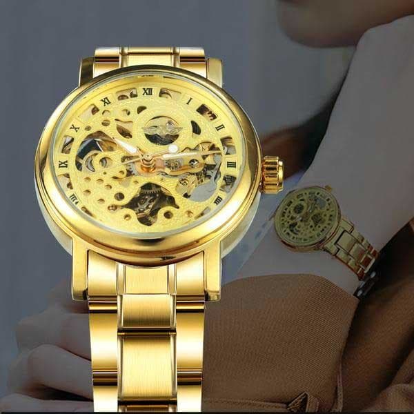 Montre Squelette Femme Plaqué Or - Image 5