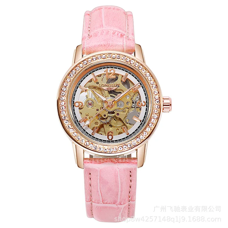 Montre Squelette Femme Rose - Image 4