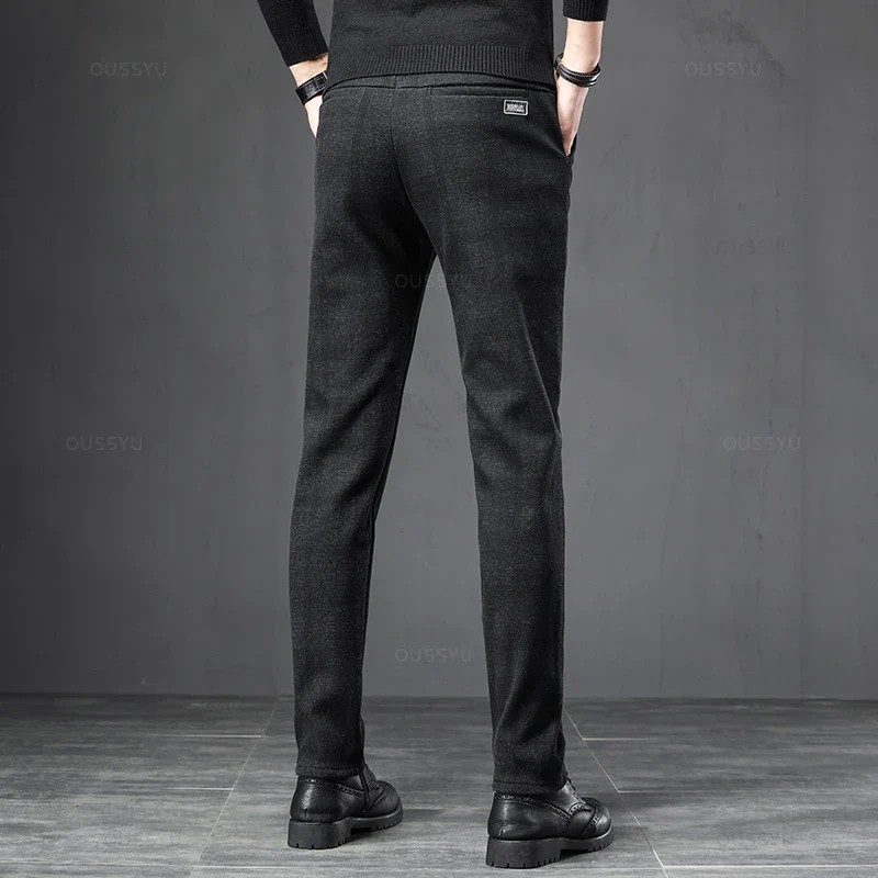 Pantalon Homme à Carreaux - Coupe Slim Stretch Gris ou Marine