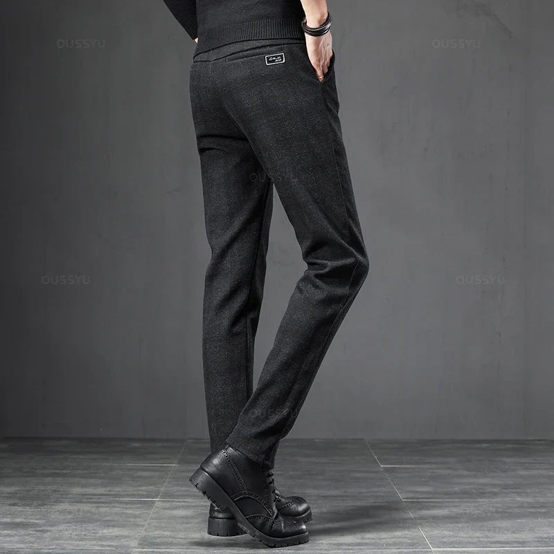 Pantalon Homme à Carreaux - Coupe Slim Stretch Gris ou Marine - Image 15
