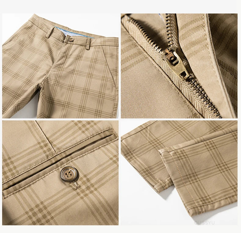 Pantalon Homme à Carreaux Subtils - 7 Coloris dont Vert Armée & Bordeaux - Image 6