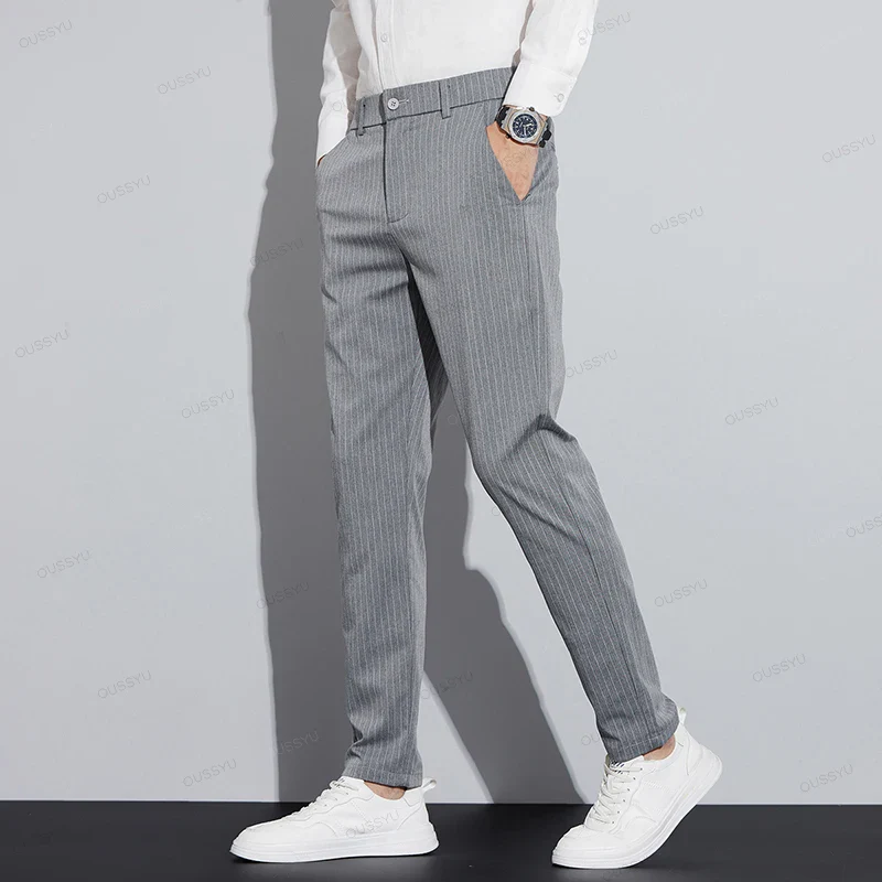 Pantalon Homme Rayé Fin - Pinstripe Victorien Gentleman